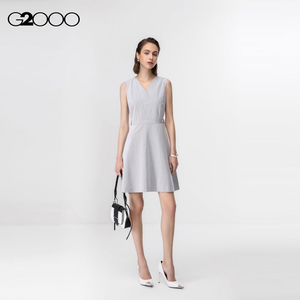 G2000 Women Anti-UV Mini Herringbone Fit And Flare Dress